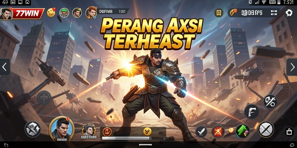 Tampilan gameplay seru dalam 77WIN dengan karakter beraksi.