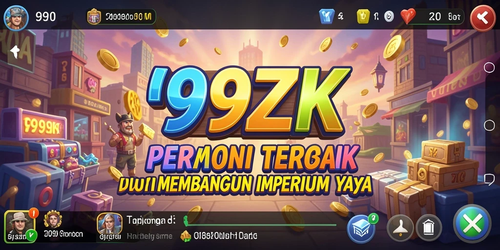 Tampilan gameplay 999ZK menunjukkan keseruan membangun bisnis Tycoon.