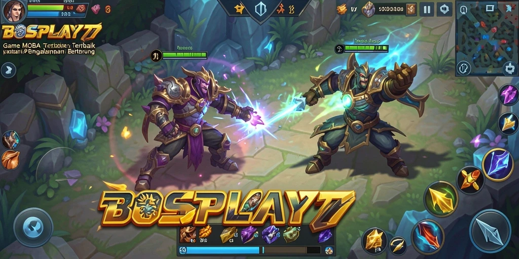 Tampilan menarik dari gameplay MOBA BOSPLAY77 yang menegangkan.