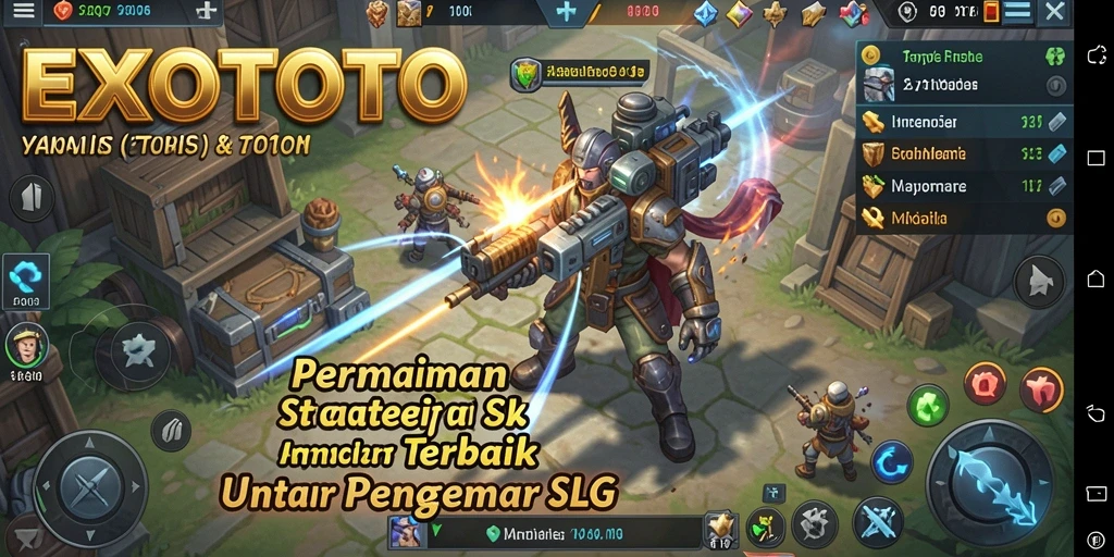 Tampilan gameplay seru dari EXOTOTO pada momen strategis.