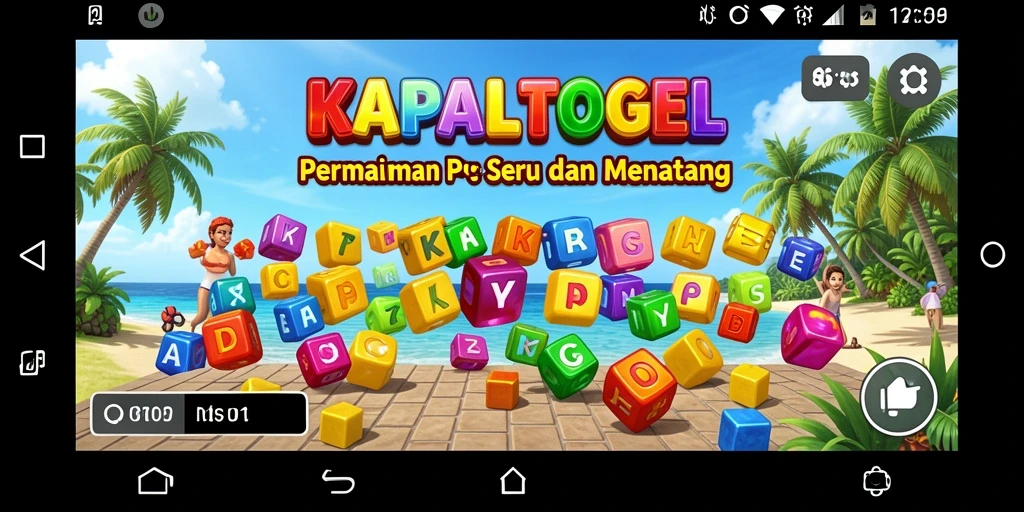 Tampilan gameplay KAPALTOGEL yang penuh warna dan menantang.
