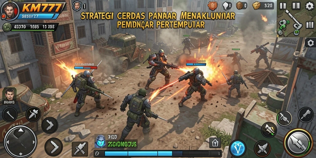 Tangkapan layar menampilkan pertempuran strategis yang intens di KM777.