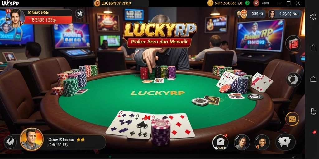 Tampilan gameplay poker yang mendebarkan di LUCKYRP.