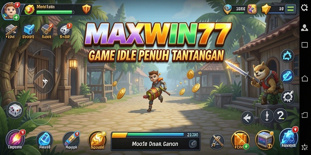 Tampilan gameplay seru dalam game Idle MAXWIN77.