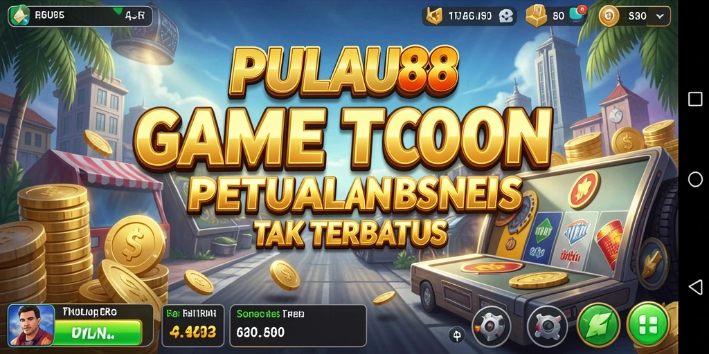 Tangkapan layar PULAU88 menunjukkan gameplay seru dengan pengelolaan bisnis.