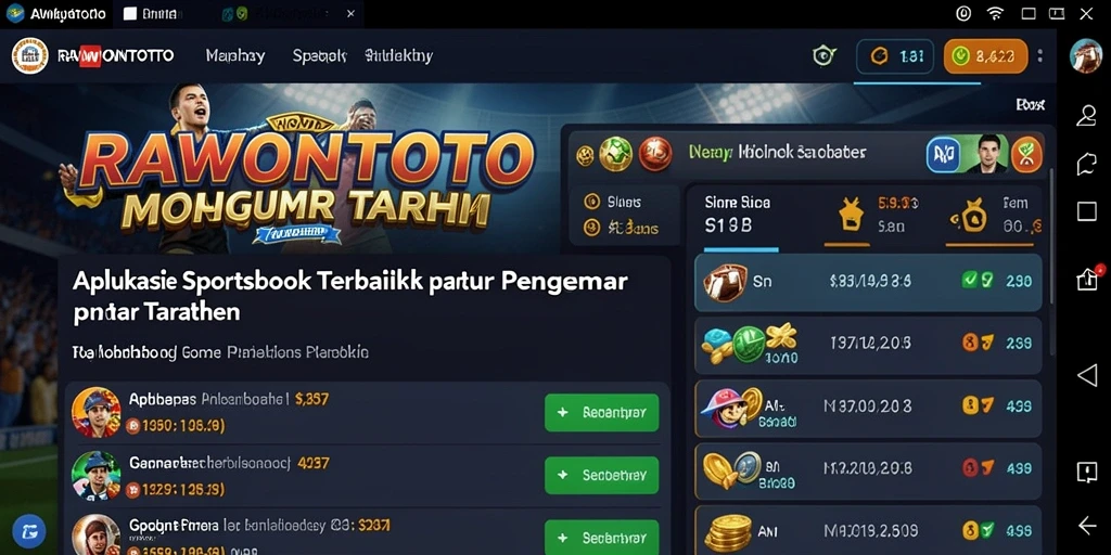 Tampilan utama RAWONTOTO dengan pilihan taruhan menarik.