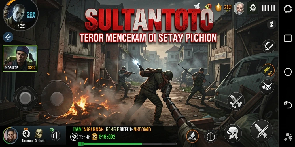 Screenshot dari gameplay <strong>SULTANTOTO</strong> menampilkan suasana horror yang mencekam.