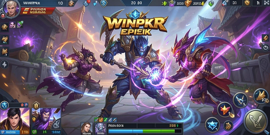 Tampilan gameplay seru dalam arena pertarungan MOBA.